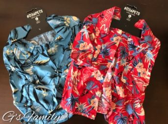 大型犬のアロハシャツ