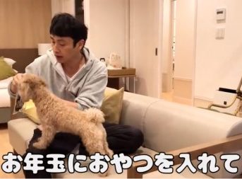 アンジャッシュ児島さんの愛犬ネネちゃんと旅行先の小谷流の里ドギーズアイランド でノーズワーク